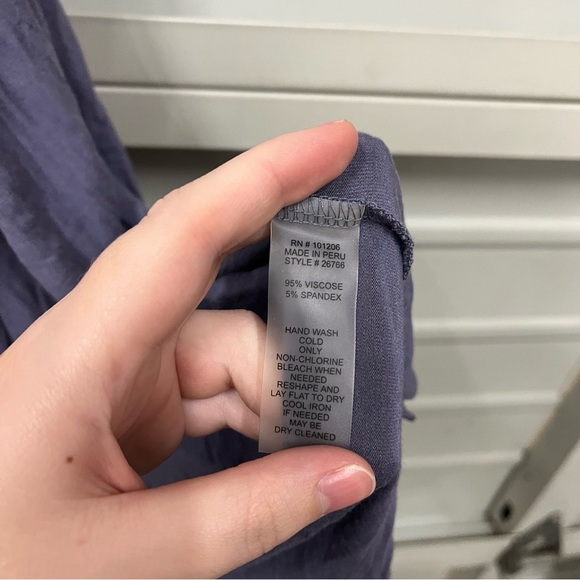 Soft Surrounding Purple Draped Open Front Stud Cardigan LARGE - Picture 6 of 6